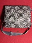 Vera Bradley Messenger Bag Laptop Bag Charcoal Medallion Black Gray