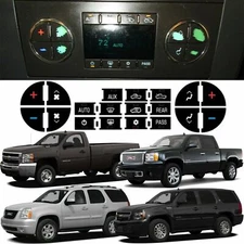 2007-2013 Tahoe Sierra Yukon Silverado Climate Control Button Stickers New USA