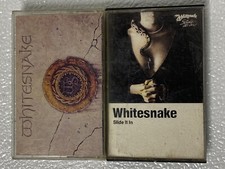 Lot of 2 Vintage WHITESNAKE Cassette Tapes - Slide It In / Self Titled