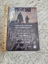 Sign Decor - 8 x 12 Inches - Aluminum - Fathers DayvGifts for Home Hero DAD