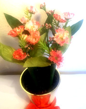 Flower Pen Bouquet - Orange Bell blossom - black or blue ball pen, flowerpen