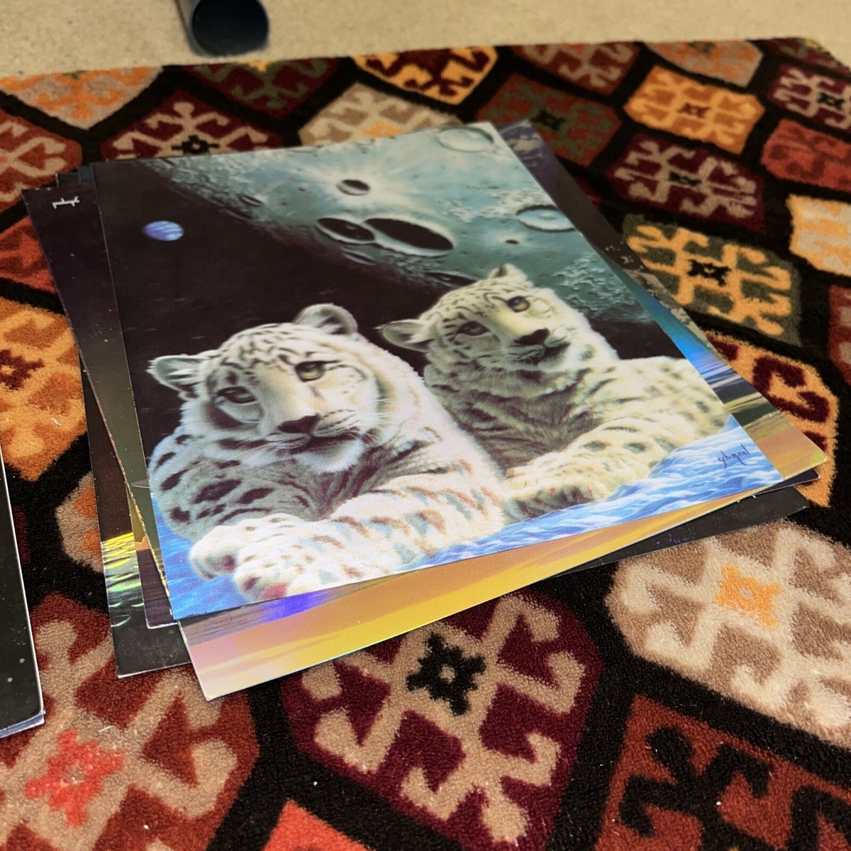 1999 Schim Schimmel 8 Vintage 🤩School Folder White Tiger Art