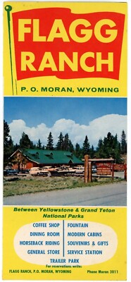 Flagg Ranch Moran Wyoming Yellowstone National Park Entrance orig 1950s ...