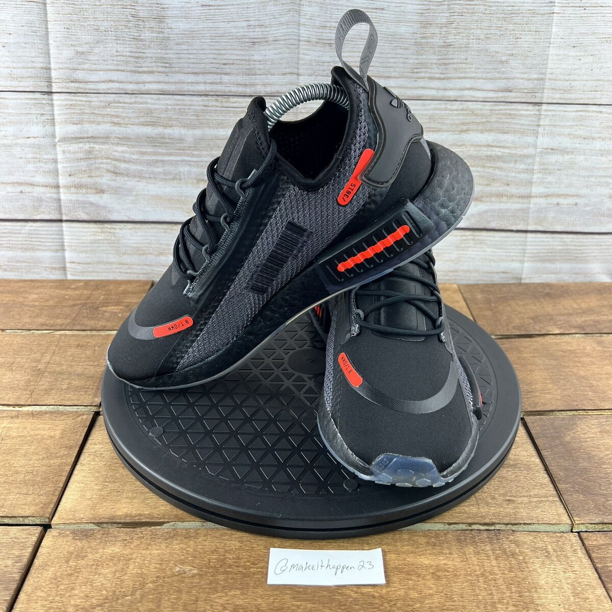 Adidas NMD R1 Spectoo 'Black Solar Red' NASA Boost FZ3204 Adidas NMD R1 Spectoo 'Black Solar Red' NASA Boost FZ3204