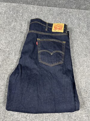 Levi's 550 Relaxed Fit Stretch Jeans Mens Size 44x30 Rinse Dark Wash