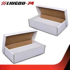 2Pcs 3000 Count Super Shoe Cardboard Standard Trading/Gaming Card Storage Boxes