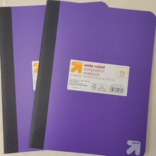 Up  Up Wide Ruled Composition Notebooks 70 Sheets - Set of 2- plastic covers