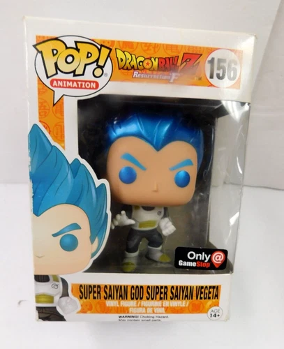 FUNKO POP! METALLIC SUPER SAIYAN GOD VEGETA #156 GAMESTOP EXCLUSIVE AUTHENIC