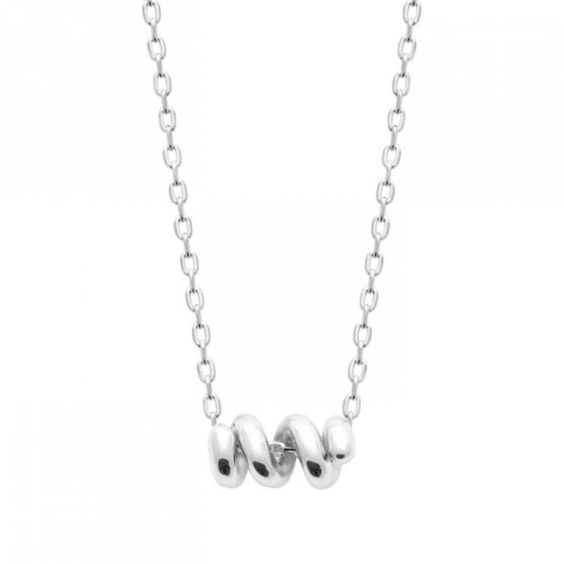 Collier serpent argent 925 rhodié livré dans son écrin pour un cadeau d'anniversaire