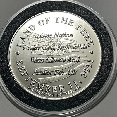 9/11 Twin Towers World Trade Center Coin 1 Troy Oz .999 Fine