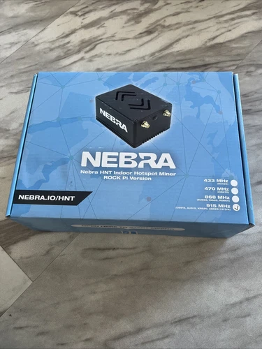 Nebra Indoor Helium HNT Hotspot Miner US 915MHz (Rock Pi) Factory Sealed In Hand