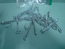 (18) Zinc Finish Steel Curtain Drapery Pleating Slip-On Hooks