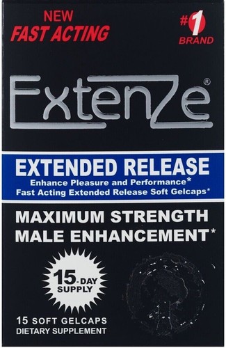 Extenze FAST ACTING Male Enhancement Maximum Strength Capsules, 15 Count