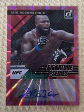 2022 Donruss UFC Signature Series Jair Rozenstruik Auto Pink Laser Holo 1/1 RARE
