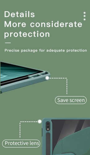 360 Rotate Leather Case Cover For Samsung Galaxy Tab S6 Lite S7 FE S8 Plus Ultra - Picture 7 of 18