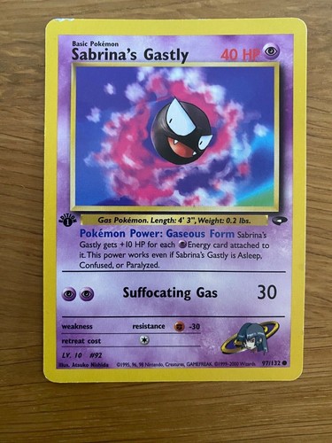 Pokémon TCG Sabrina's Gastly Gym Challenge 97 Regular Unlimited Common - 第 1/3 張圖片