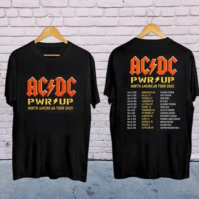 Rock Band ACDC Tour 2025 Shirt, ACDC Pwr Up World Tour 2025 Shirt, ACDC Band Fan