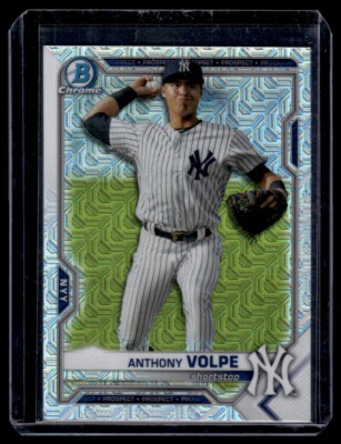 2021 Bowman Chrome Prospects Atomic Refractor Anthony Volpe New York Yankees