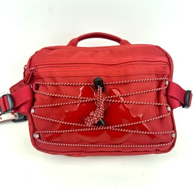 Kappa Fannie Pack Crossbody Unisex Small Red Polyester Bungee Pockets