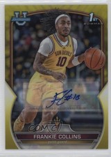 2022-23 Bowman U Chrome Prospect Yellow Refractor 27/75 Frankie Collins Auto 9hx