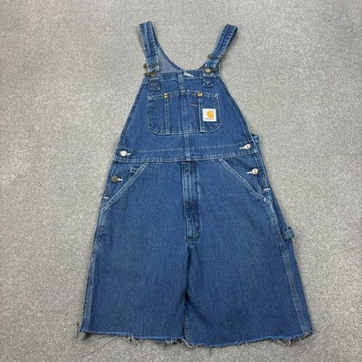 Carhartt Latzhose Erwachsene 30x7 blau Latzhose Bib Denim Carpenter Cut Offs ...
