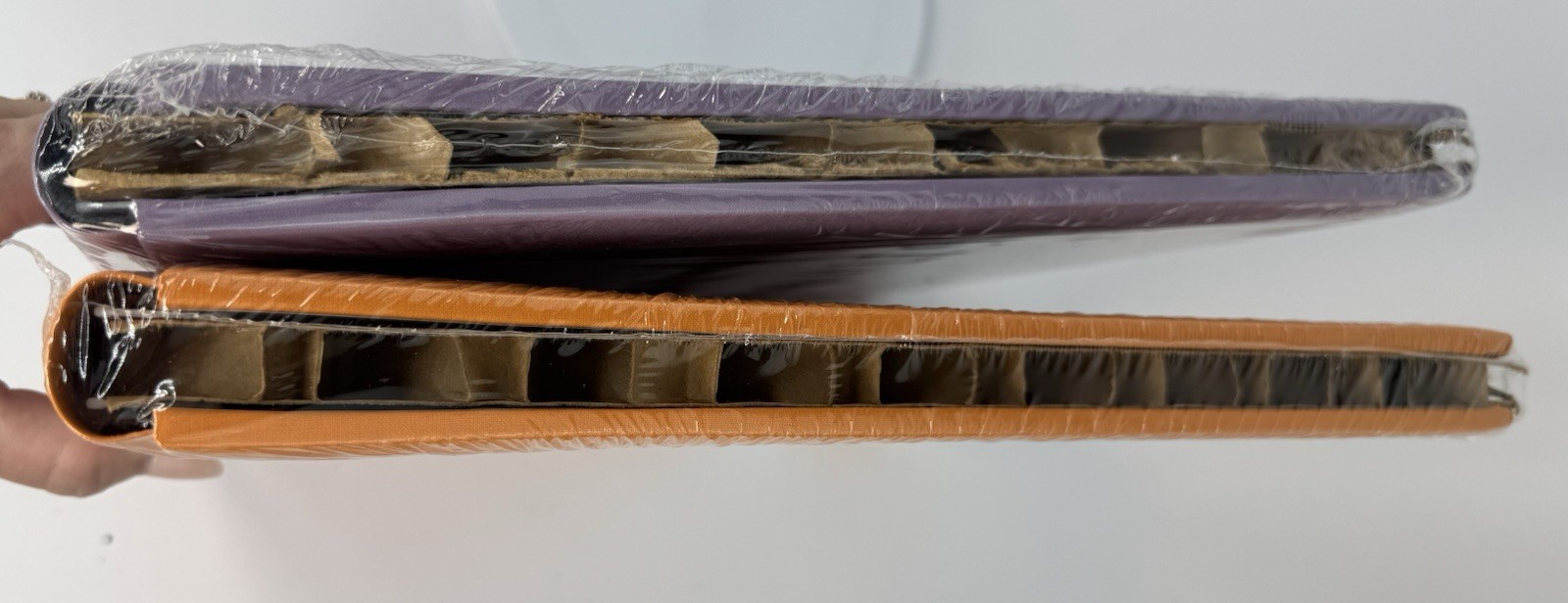 Creative Memories 12" x 12 Lavender & Orange Flex-Hinge Scrapbook Photo Album X2