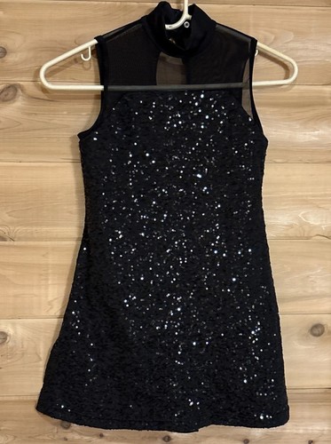 Balera Dancewear Jazz Tap Costume | Child Medium | Black | Sequin Mesh | Great! - Picture 1 of 8