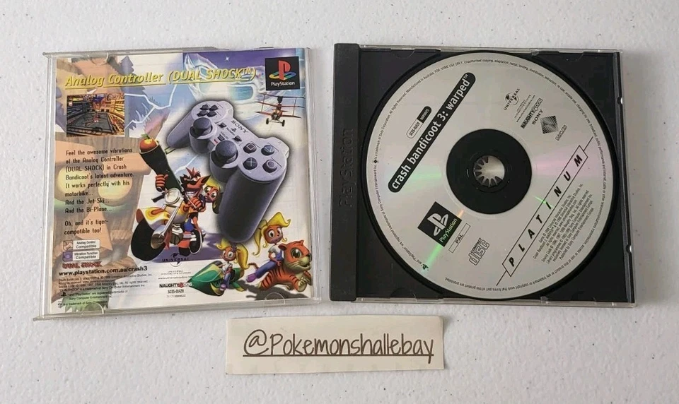 Crash Bandicoot 3 Warped - Sony Playstation 1 (PS1) Game *W/ Manual - PAL* - Image 3 of 4