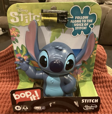 #ad Disney Stitch Bop It Game Hasbro Follow Along To The Voice Of Stitch New $14.95