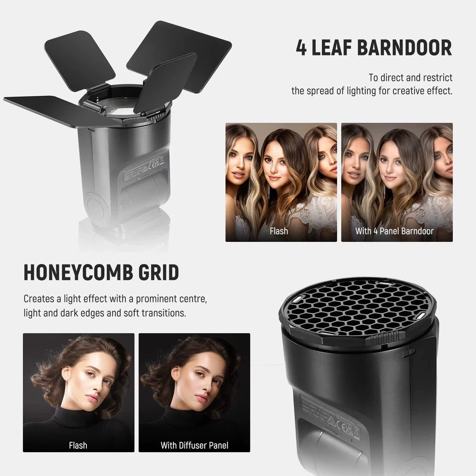 Round Head Flash Accessories Kit for Z2 Z1 Speedlite Includes Dome Diffuser,Diff - Image 4 of 4