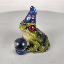 Windstone Editions Wizard Frog With Crystal Ball 1994 By M. Pena 
