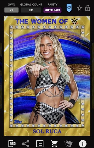 TOPPS WWE SLAM DIGITAL SOL RUCA SUPER RARE THE WOMEN OF WWE