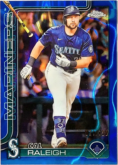 2025 Topps Chrome Update Blue Lava Refractor SP /150 Cal Raleigh #USC45 MARINERS