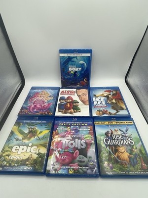 All Family Cartoon Animated 7 Blu-ray DVD Lot  Children s Kids DreamWorks Disney