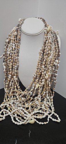 Hawaiian Sea Shell Strand Cowrie Necklace Lei Lot 20 Wedding Luau Party Tropical