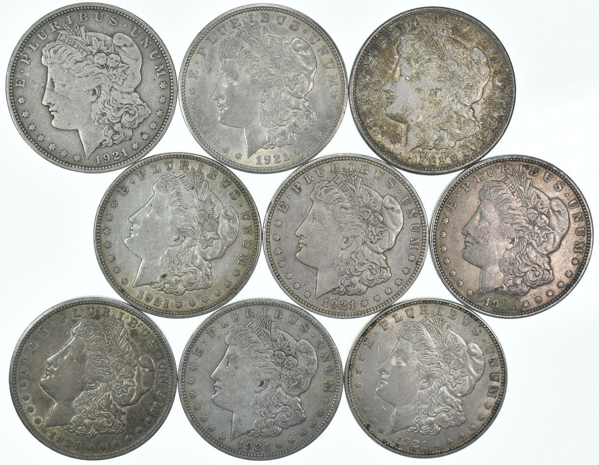 1) VG 1921-D Morgan Silver Dollar VG-XF Circ 90% | eBay