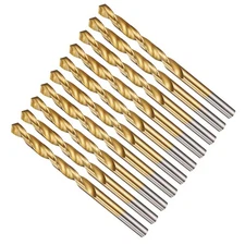 METALLIXITY Drill Bit 1/4 10Pcs, 4241 High-Speed Steel Straight Shank Titaniu...