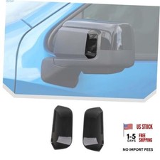 for Silverado Smoked Black Side Mirror Turn Signal Light Cover Trim Fit for
