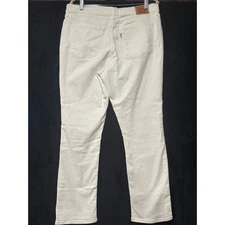 Levis Classic Straight Leg Jeans White Denim Pants Casual Size 32