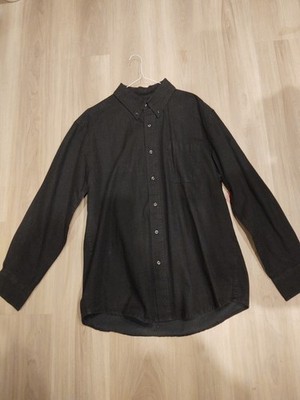Covington Shirt Mens Large Black Denim Long Sleeve Western Cowboy NWT
