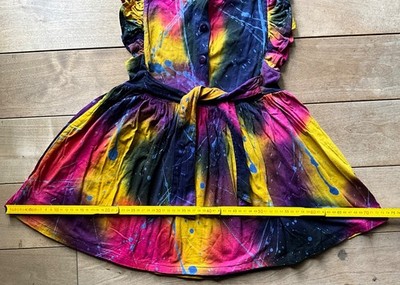 Kinderkleid Gr.116 Baumwolle Batik Handarbeit Bali Kunsthandwerk Folklore
