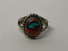 Vintage Mexico 925 Sterling Silver Spiny Oyster Copper Turquoise Ring Size 5.75 — photo 9