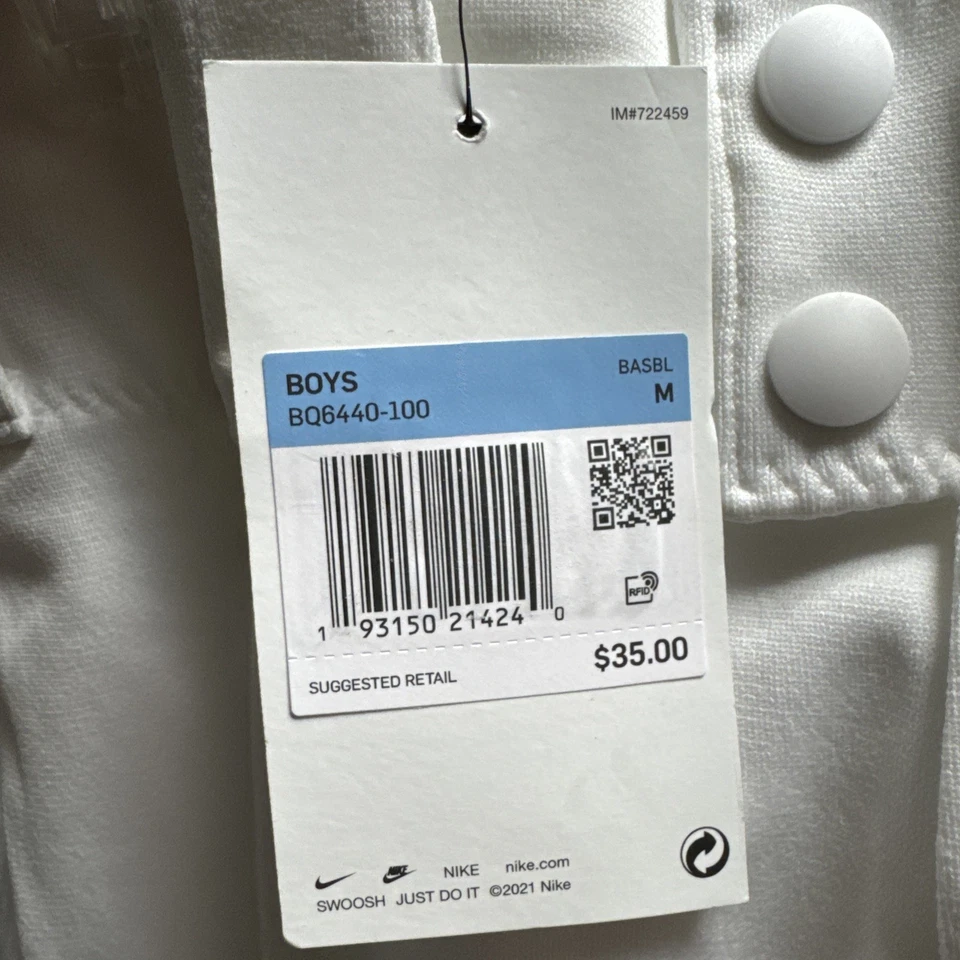 Pantalones de béisbol Nike L124419 blancos Vapor Select para niños talla M/10-12 nuevos Foto 3 de 4