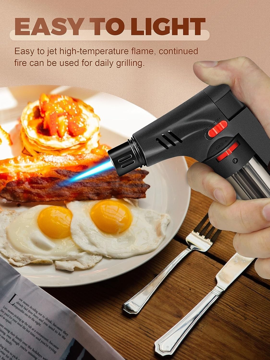 4 Pack Eagle Jet Torch Gun Lighter Adjustable Flame Windproof Butane Refillable