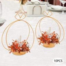 Elegant Wedding Centerpieces Party Decor 10Pc Metal Geometric Gold Centerpiece