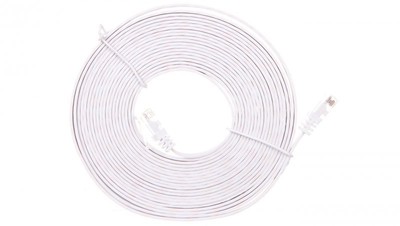 Kabel krosowy płaski patchcord U/UTP kat.5e biały 5m 93361