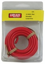 8" RED 10AWG Auto Wire