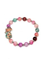 Cat Beaded Stretch Charm Bracelet