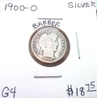 1900 NEW ORLEANS BARBER SILVER DIME IN GOOD CONDITION.