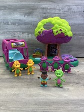 Barneys World Lights Sounds Treehouse Adventure Bus Playset Figures Lot